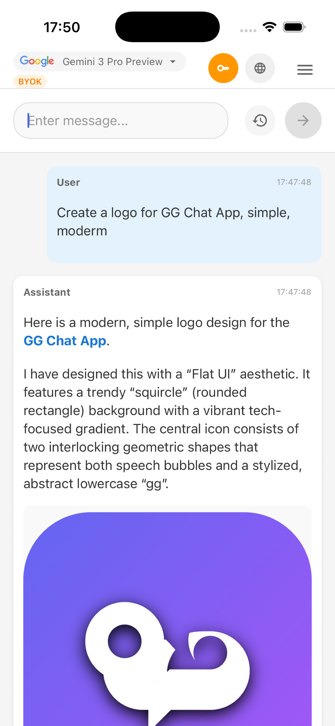 GG AI Chat iPhone App Screenshot